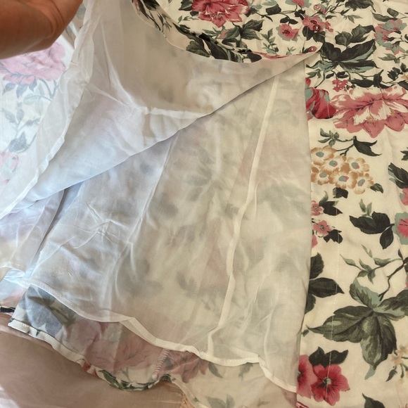 MAJORELLE FLORAL DOUBLE-LINED BUTTON DOWN MIDI SKIRT - Picture 7 of 8